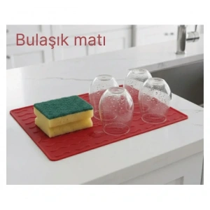 Silikon Bulaşık Kurulama Matı 30*40 cm Gıdaya Uygun Uzun Ömürlü (5468)