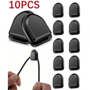 Siyah Çok Amaçlı Yapışkanlı Kanca 10 lu (5468)