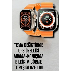 Suya ve Toza Dayanıklı 45 MM Akıllı Saat Bildirim ve Cevapsız Çağrı Görüntüleme