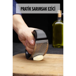 Tutma Kollu Paslanmaz Çelik Sarımsak Ezici Doğrayıcı