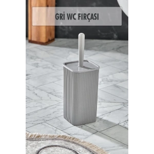 WC Fırçası & Tuvalet Fırçası Gri 2 Parça