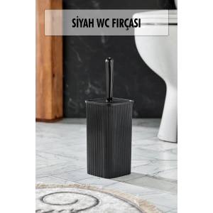 WC Fırçası & Tuvalet Fırçası Siyah 2 Parça