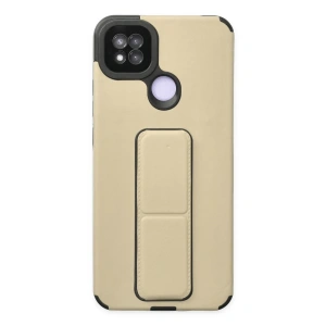 Xiaomi Redmi 9C Kılıf Mega Standlı Silikon - Gold