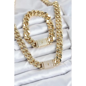 Xuping Gurmet Gold Renk Kolye ve Bileklik Seti