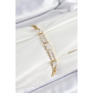 Xuping Pirinç Parçalı Su Yolu Model Gold Renk Kadın Bileklik