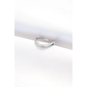 Yassı Silver Renk Ayarlanabilir Yüzük