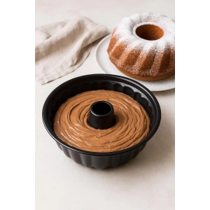Yuvarlak Emaye Kek Kalıbı 28 cm Fırın Pasta Tart Ekmek Kalıbı