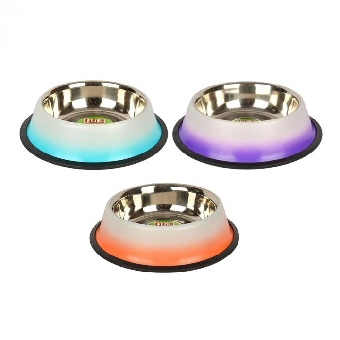 24 Oz. Ke-3204ds Kaymaz 720 Ml Çift Renkli Çelik Mama Kabı