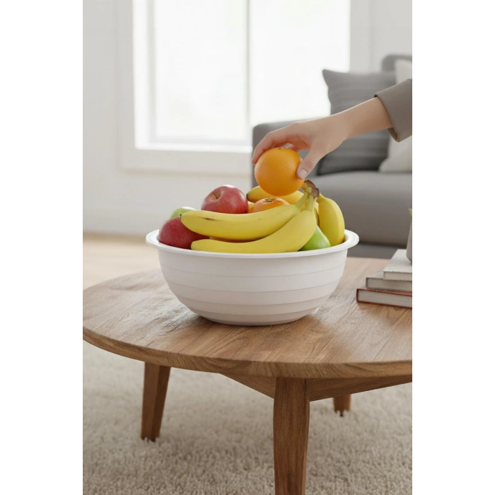 2,5 Lt Şeffaf Akrilik Servis Kasesi ve Karıştırma Kabı