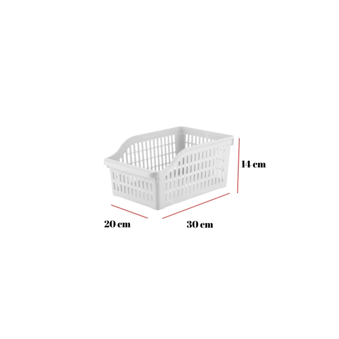 6’lı Buzdolabı Organizeri Düzenleyici Çok Amaçlı Dolap Düzenleyici Beyaz 12x30x14 cm