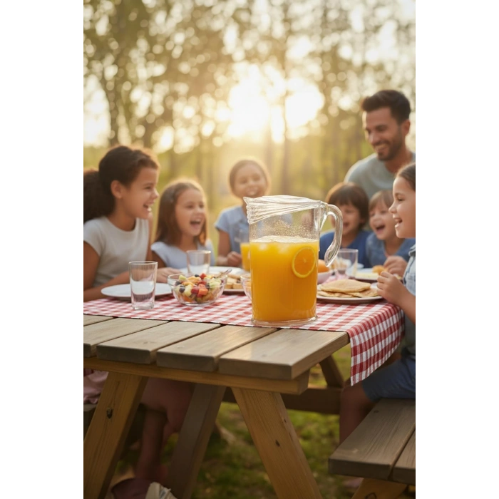 Akrilik 2 Lt Şeffaf Sürahi (Buzdolabı Kapak Rafına Sığar)