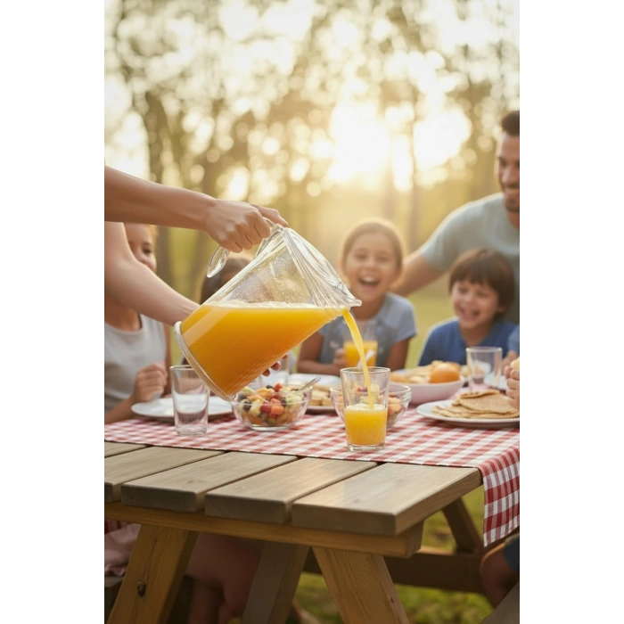 Akrilik 2 Lt Şeffaf Sürahi (Buzdolabı Kapak Rafına Sığar)
