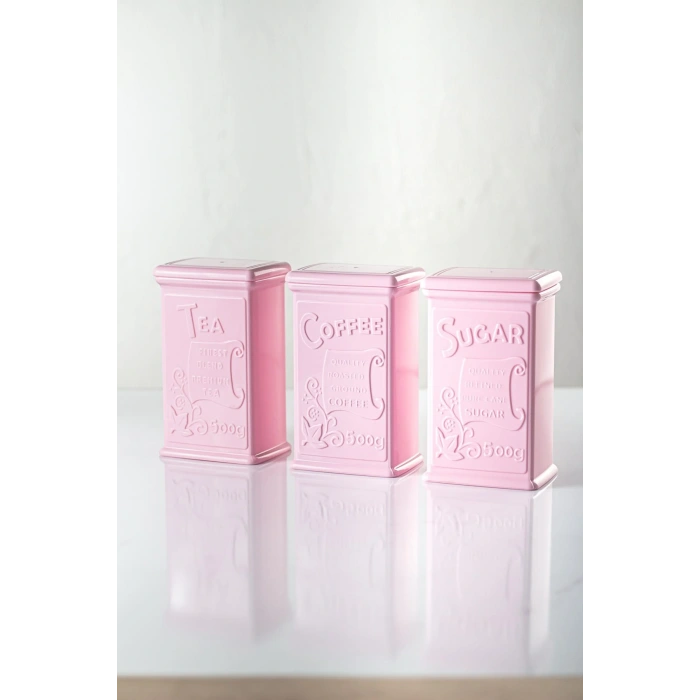 Akrilik Beyaz Şeker Kahve Çay Kavanozu 500 Ml (Vakum Kapak )