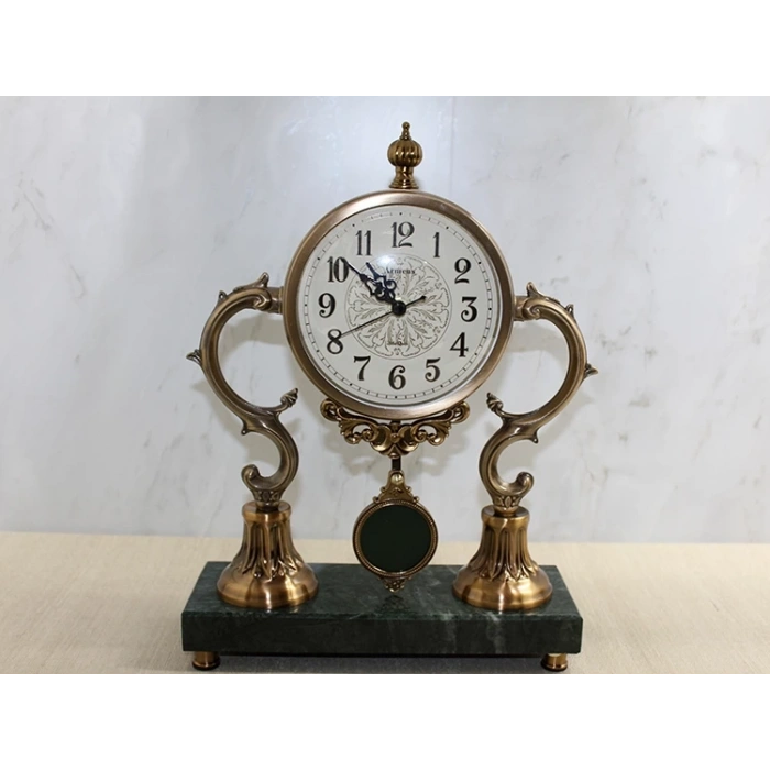 Altı Mermer Sarkaşlı Masa Üstü Saat Alk4321