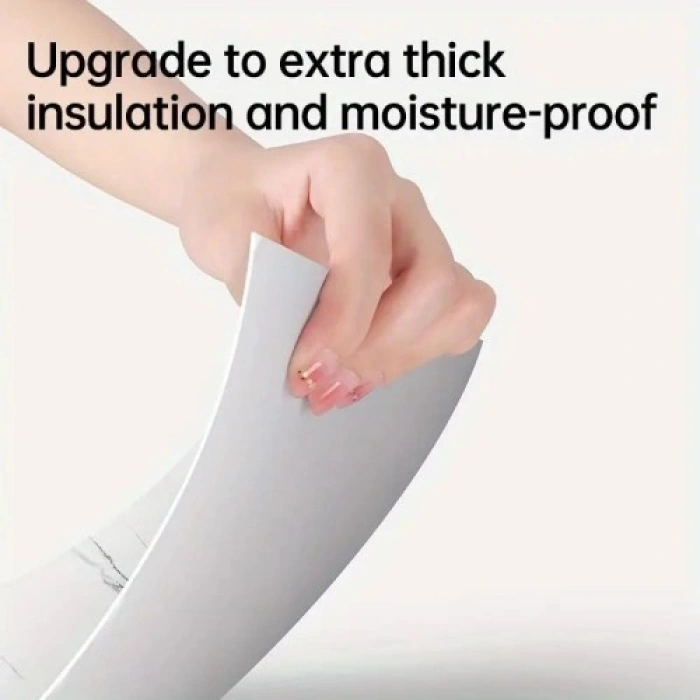 Beyaz Mermer Desenli Alüminyum Plastik Duvar Sticker