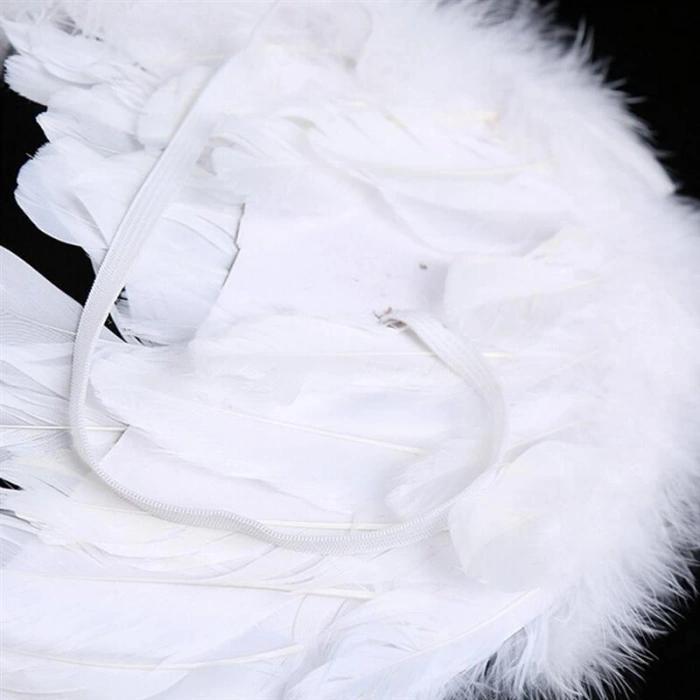 Beyaz Renkli Orta Boy Çocuk Melek Kanadı 30x45 Cm