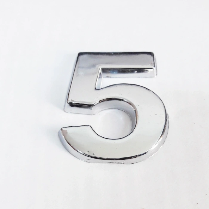 Cemax 5 Rakamı 3,75 Cm Krom Yapışkanlı