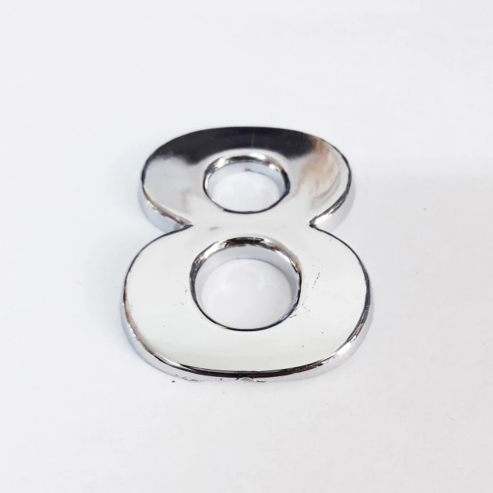 Cemax 8 Rakamı 3,75 Cm Krom Yapışkanlı