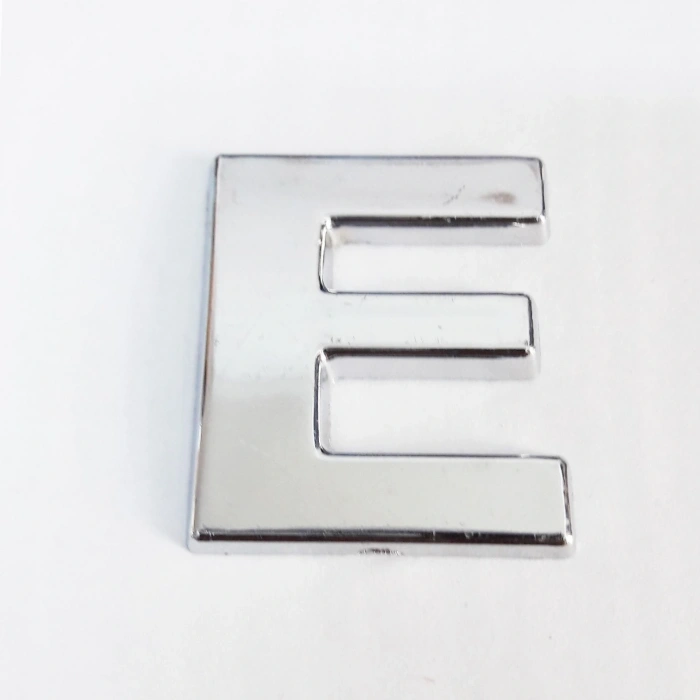 Cemax E Harfi  3,75 Cm Krom Yapışkanlı