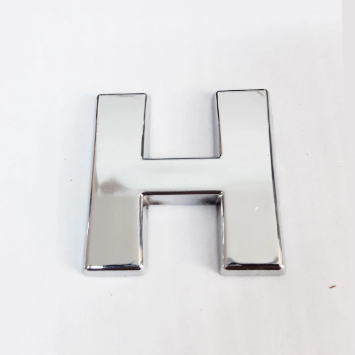 Cemax H Harfi  3,75 Cm Krom Yapışkanlı