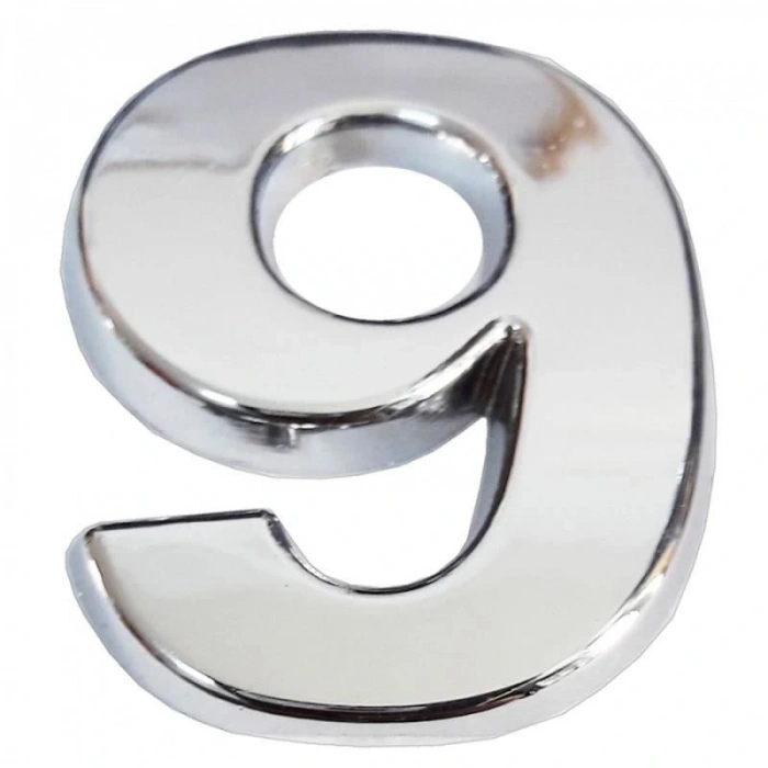 Cemax Krom Yapışkanlı 9 Rakamı 5 Cm