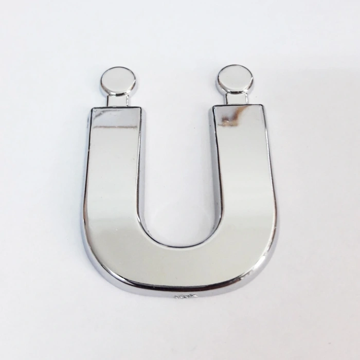 Cemax Ü Harfi  3,75 Cm Krom Yapışkanlı