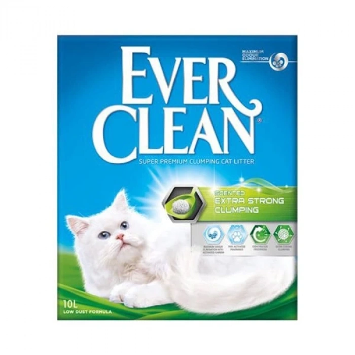 Ever Clean Extra Strong Kokulu Topaklanan Kedi Kumu 1 Adet 10 Lt