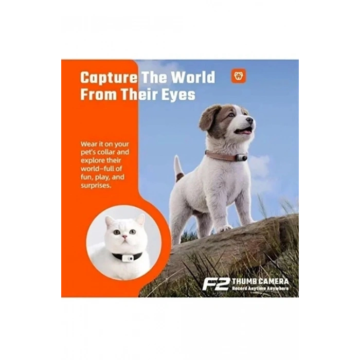 F2 2k 1080p Parmak Kamera 130° Geniş Açı Ips Ekranlı 25g Mini Taşınabilir Cep Kamerası Beyaz