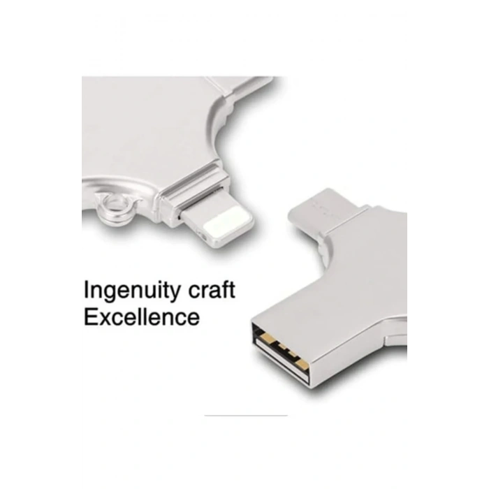 Otg 4in1 Cep Telefonu Çok Fonksiyonlu Usb Flash Bellek 128 Gb Type-c, Micro Sd Ve Kart Okuyucu