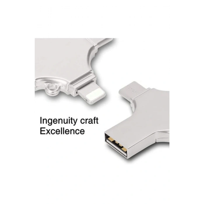 Otg 4in1 Cep Telefonu Çok Fonksiyonlu Usb Flash Bellek 64 Gb Type-c, Micro Sd Ve Kart Okuyucu