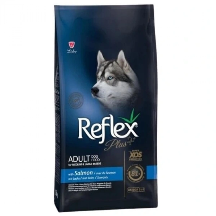 Reflex Plus Somonlu Orta ve Büyük Irk Yetişkin Köpek Maması 12 Kg