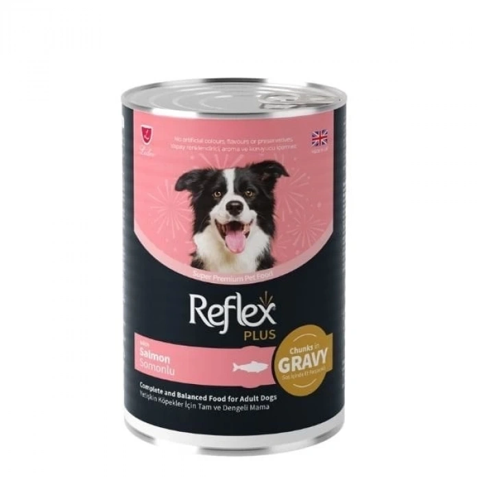 Reflex Plus Sos İçinde Somonlu Yetişkin Konserve Köpek Maması 1 Adet 400 Gr