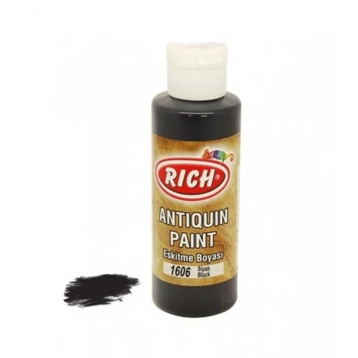 Rich 1606 Siyah 120 Ml Eskitme Ahşap Boyası