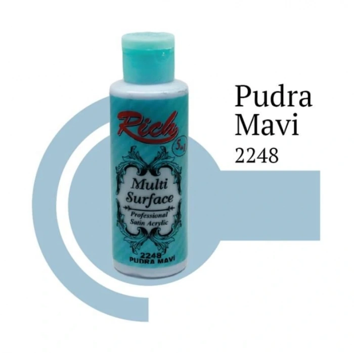 Rich Multi Surface 2248 Pudra Mavi Akrilik Boya 120 Cc