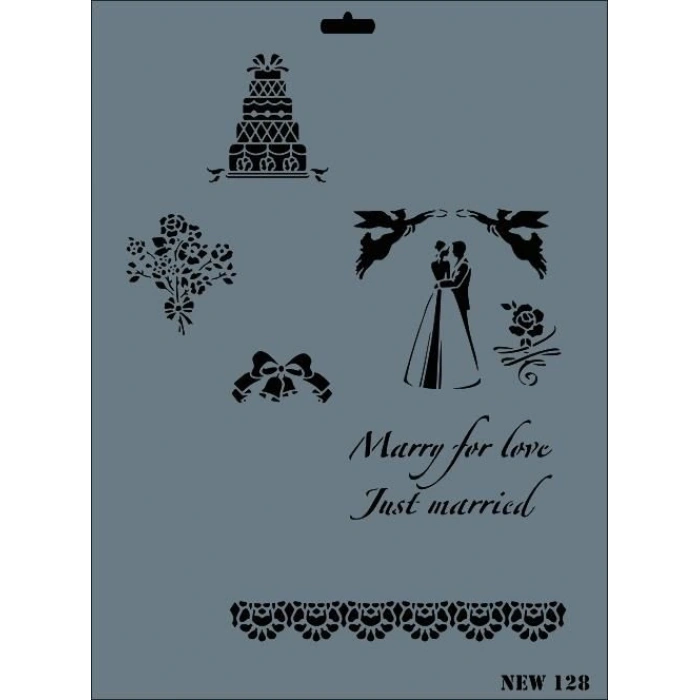 Rich New Seri N-128 Stencil 35x25 cm