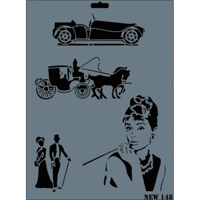 Rich New Seri N148 Stencil 35X25 Cm