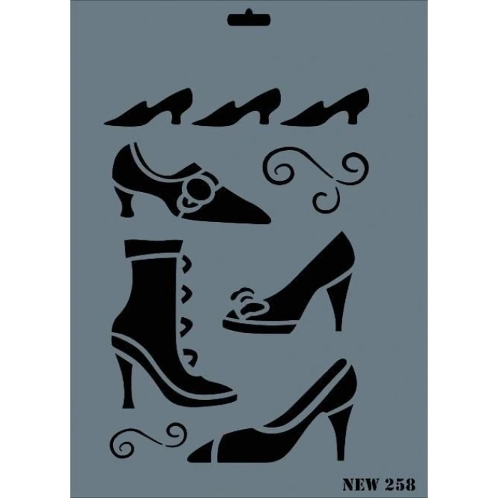 Rich New Seri N258 Stencil 35X25 Cm