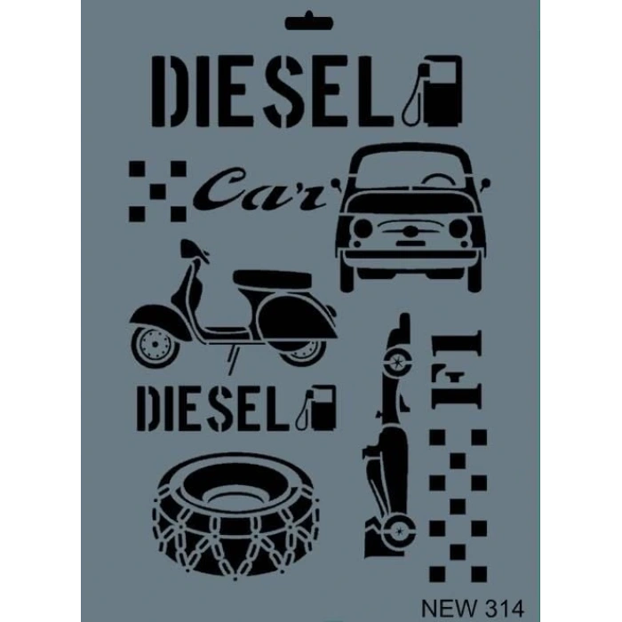 Rich New Seri N314 Stencil 35X25 Cm