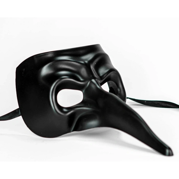 Siyah Uzun Burun Veba Doktoru Maskesi