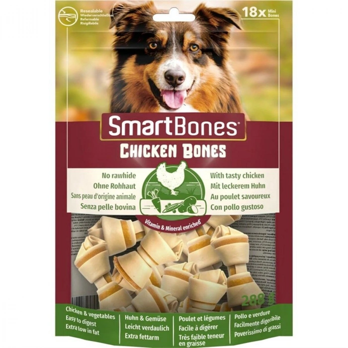 Smart Bones Tavuklu Mini Düğüm Köpek Ödül Kemiği 18 Adet 288 Gr