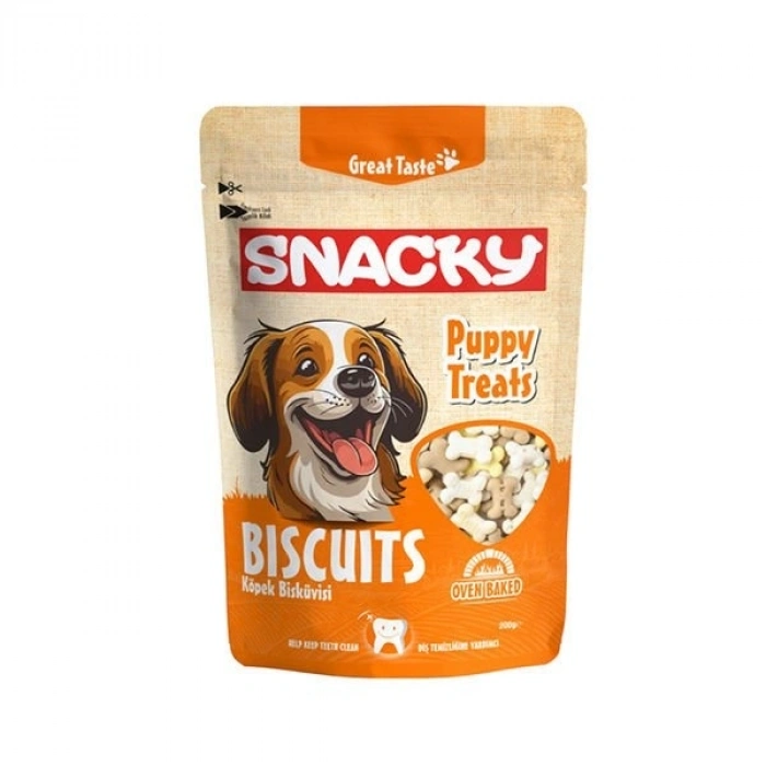 Snacky Puppy Treats Diş Temizliği Destekleyici Köpek Ödül Bisküvisi 1 Adet 200 Gr