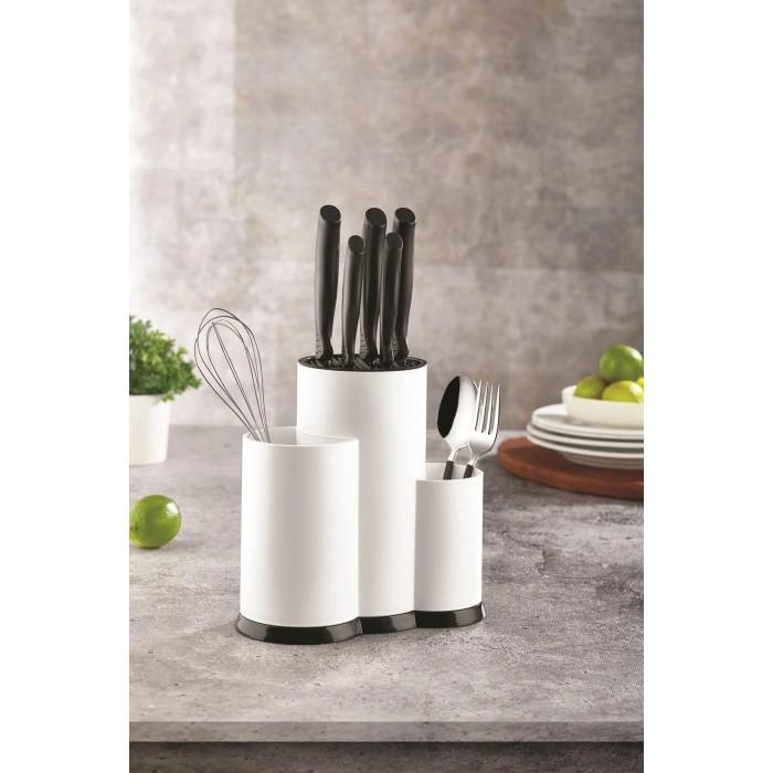 Tezgah Üstü Siyah Kaşıklık & Bıçaklık & Kepçelik & Organizer