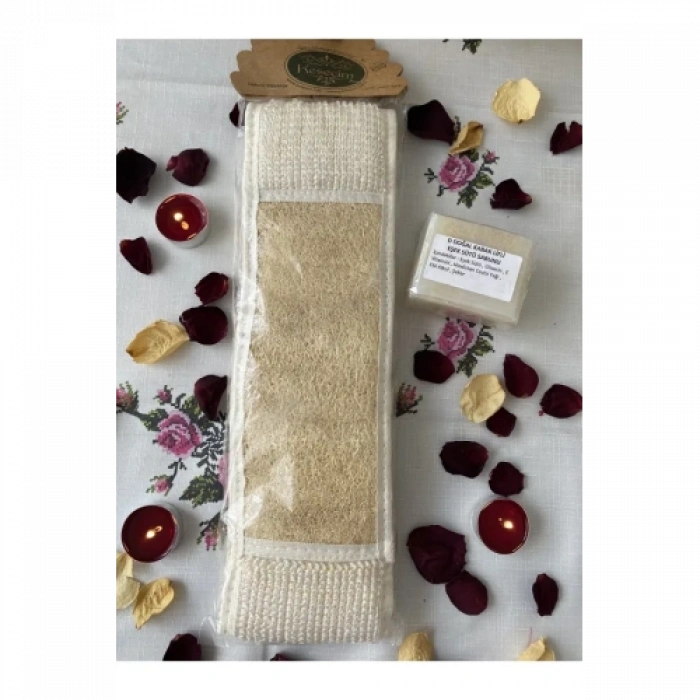 Uzun Sırt Kabak Lifi Ve Eşek Sütlü Doğal Sabun Lifli