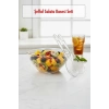 3,5 Lt Beyaz Akrilik Kare Salata ve Servis Kasesi Seti – 3 Parça