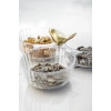 Akrilik Gold Kuşlu Çerezlik Sunumluk Şekerlik Şeffaf ( CAM & PORSELEN DEĞİLDİR )