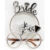 Bride Yazılı Taç Ve Bride To Be Yazılı Gözlük Seti Gümüş Renk