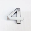 Cemax 4 Rakamı 3,75 Cm Krom Yapışkanlı