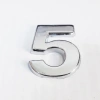 Cemax 5 Rakamı 3,75 cm Krom Yapışkanlı