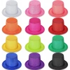 Karışık Renk Simli Silindir Parti Şapkaları (12 Adet)