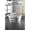 Katlanabilir Silikon Çamaşır Sepeti & Akordiyon Katlanır Sepet 27 Lt